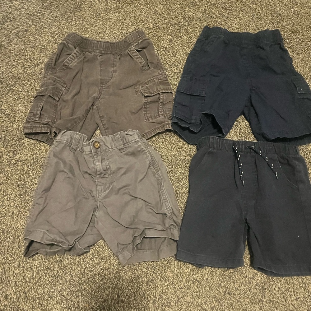 Boys Shorts Lot Of 4 Blue Gray Size 3T EUC